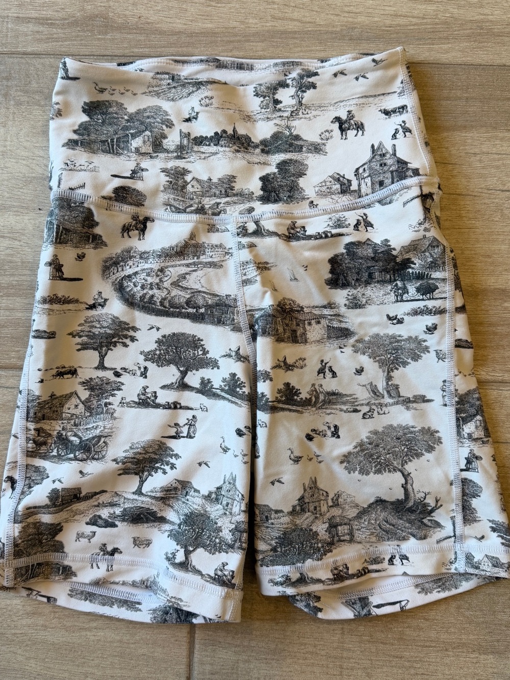 WeWoreWhat High-Waist Toile Print Women’s Bike Shorts - Size Small